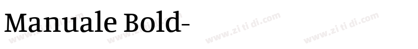 Manuale Bold字体转换